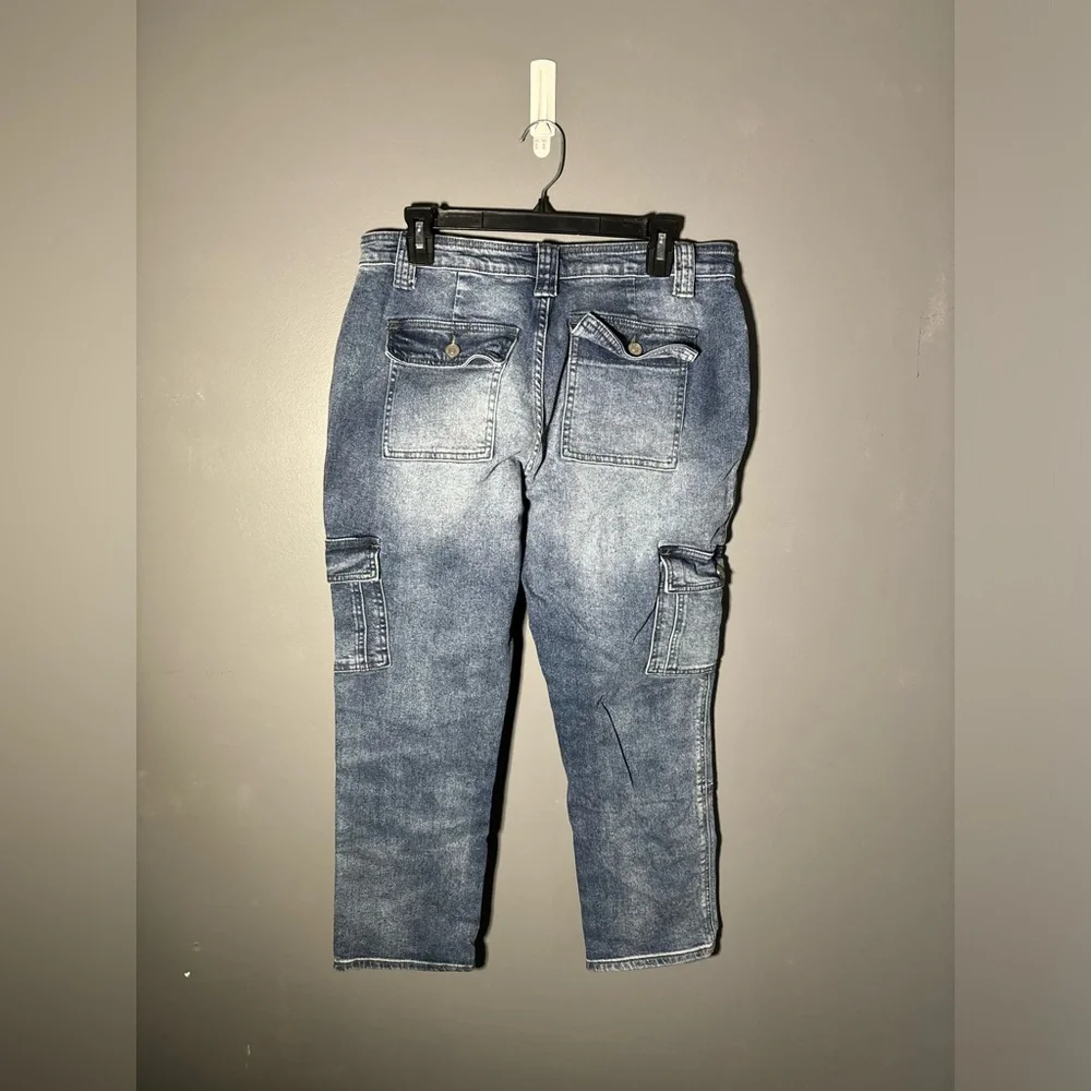Kancan The Avery Straight Leg Cargo Jeans Size 28 - Picture 3 of 5